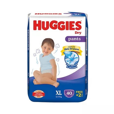 Picture of International Malaysian Product Huggies Diaper Dry Pants XL (12-17kg) XL(40+2) =42pcs