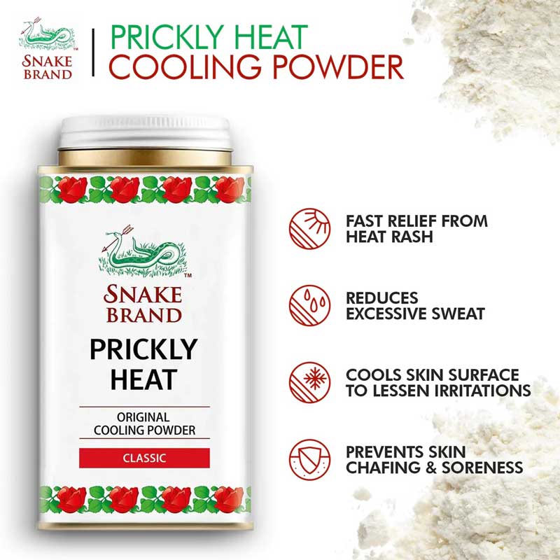 Picture of International Thailand product Prickly heat Snack brand Original Cooling Powder Classic.. 140 Gm