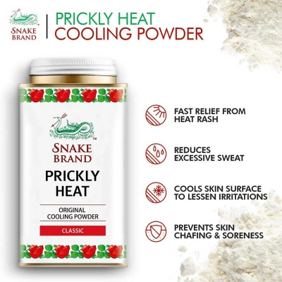 Picture of International Thailand product Prickly heat Snack brand Original Cooling Powder Classic.. 140 Gm