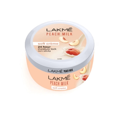 Picture of Indian Product Lakme Peach Milk Soft Cream 24hour Moisture Lock Non- sticky Used For Women..100 Gm
