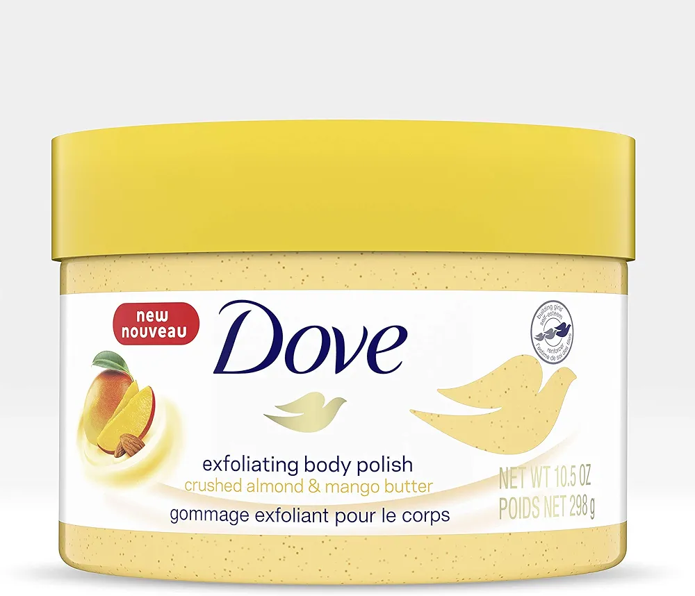 Picture of International Slovakia Product Dove Exfoliating Body Polish Crushed Almond & Mango Butter With Body Scrub Used For male /Female... 298 Gm