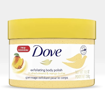 Picture of International Slovakia Product Dove Exfoliating Body Polish Crushed Almond & Mango Butter With Body Scrub Used For male /Female... 298 Gm