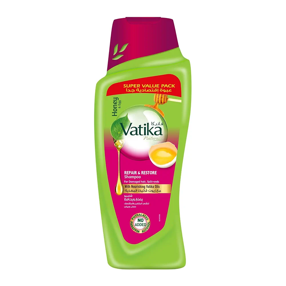 Picture of International UAE Product Vatika Honey & Egg With Repair & Restore Shampoo For Damage Hair Used For Male/Female-700Ml