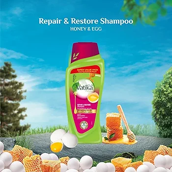 Picture of International UAE Product Vatika Honey & Egg With Repair & Restore Shampoo For Damage Hair Used For Male/Female-700Ml