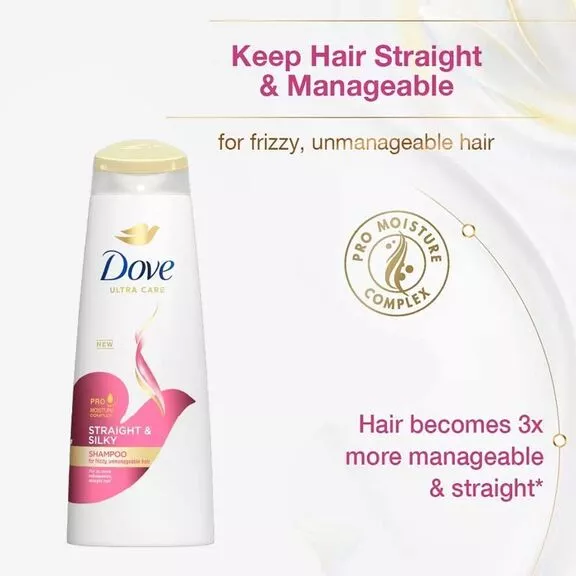 Picture of International Thailand Product Dove Ultra Care Straight & Silky Shampoo Used For male /Female-330Ml