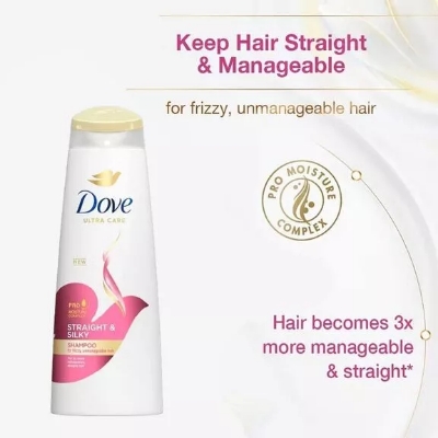 Picture of International Thailand Product Dove Ultra Care Straight & Silky Shampoo Used For male /Female-330Ml