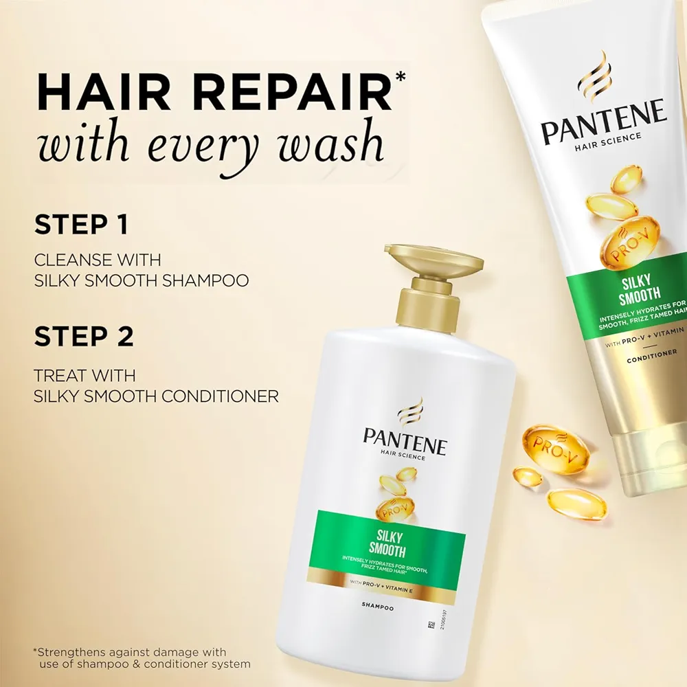 Picture of Indian Product Hair Care Hair Science Silky Smooth With Pro-V+Vitamin E Shampoo Used For /Male/Female-1L