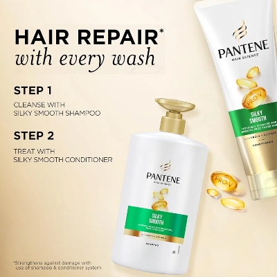 Picture of Indian Product Hair Care Hair Science Silky Smooth With Pro-V+Vitamin E Shampoo Used For /Male/Female-1L