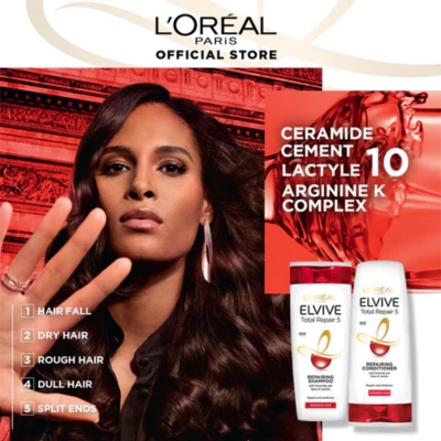 Picture of International Egypt Product Hair Care Loreal Paris Elvive Total Repair 5 With Repairing Conditioner For Damage Hair Used For Male /Female -360Ml