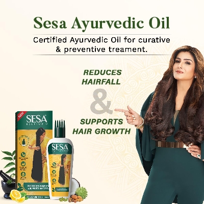 Picture of Indian Product SESA Ayurvedic Hair Oil With Bhringraj & 17 Rare Herbs With Coconut Oil and 4 Nourishing Oil For Hair Growth Help Control Hair Fall with Easy Hair Oil Applicator Used For Male /female -(100ml)