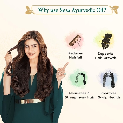 Picture of Indian Product SESA Ayurvedic Hair Oil With Bhringraj & 17 Rare Herbs With Coconut Oil and 4 Nourishing Oil For Hair Growth Help Control Hair Fall with Easy Hair Oil Applicator Used For Male /female -(100ml)
