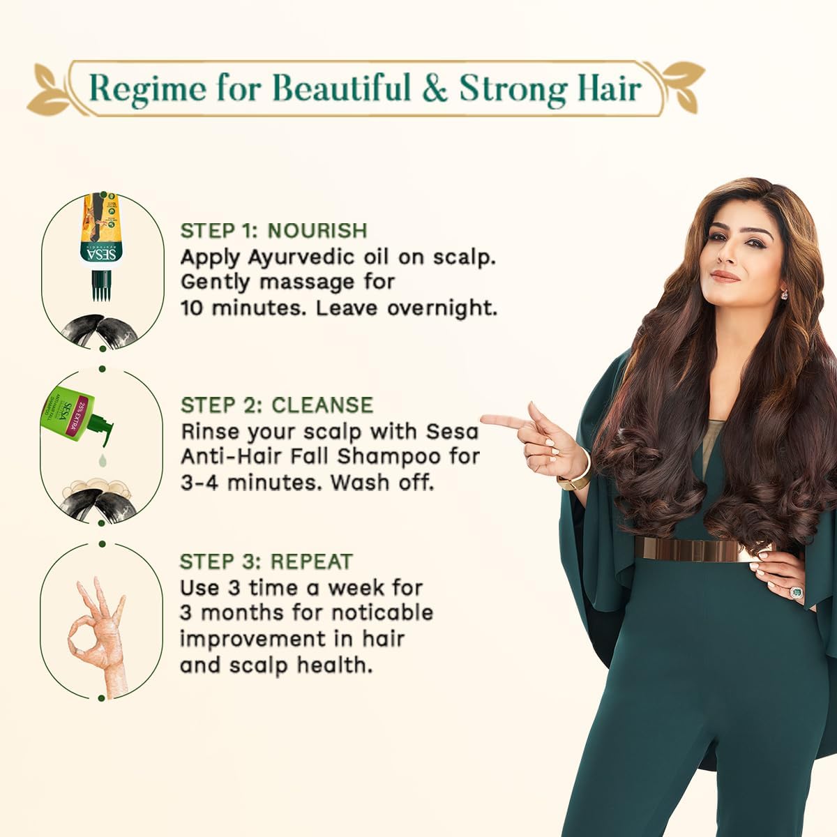 Picture of Indian Product SESA Ayurvedic Hair Oil With Bhringraj & 17 Rare Herbs With Coconut Oil and 4 Nourishing Oil For Hair Growth Help Control Hair Fall with Easy Hair Oil Applicator Used For Male /female -(100ml)