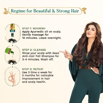 Picture of Indian Product SESA Ayurvedic Hair Oil With Bhringraj & 17 Rare Herbs With Coconut Oil and 4 Nourishing Oil For Hair Growth Help Control Hair Fall with Easy Hair Oil Applicator Used For Male /female -(100ml)