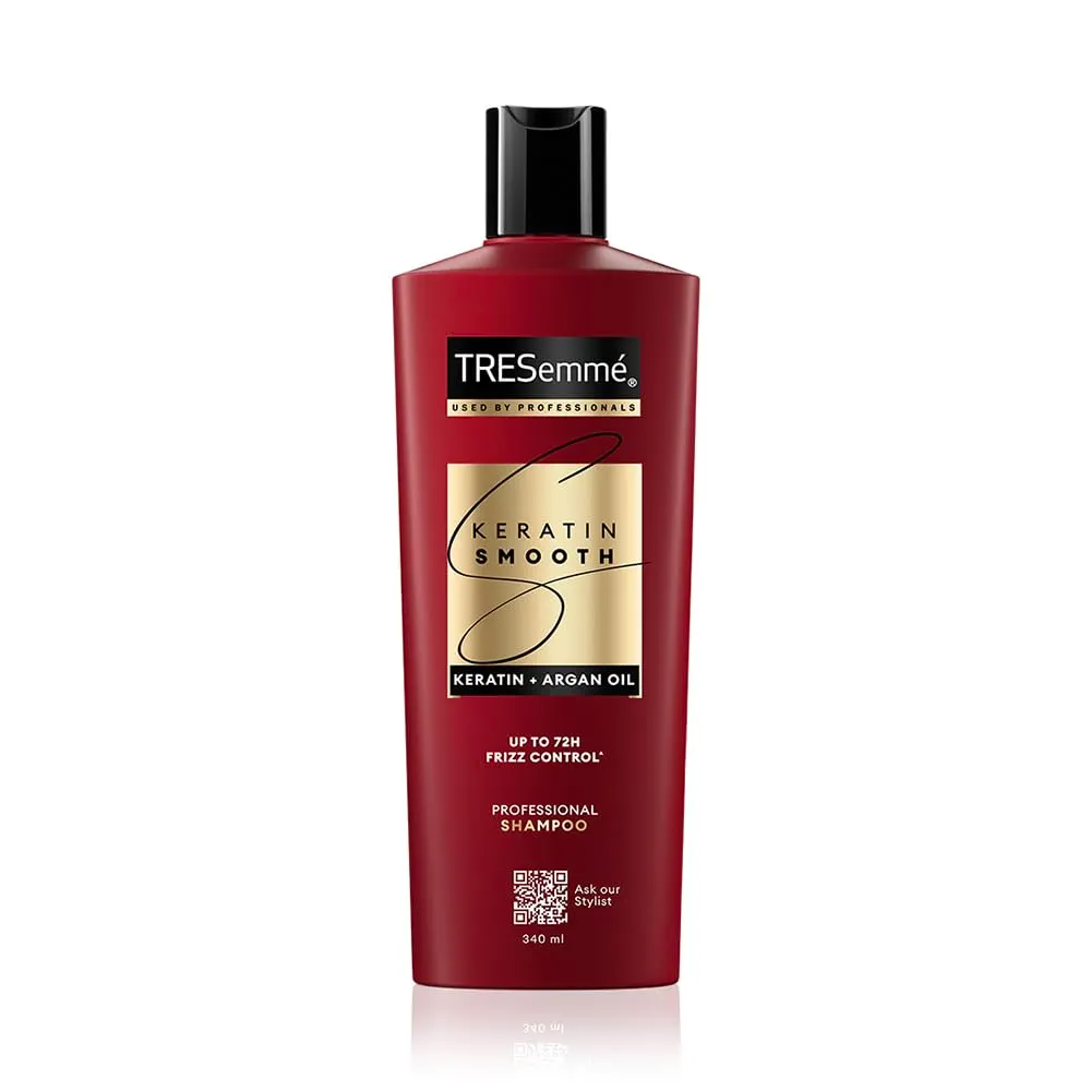 Picture of Indian Product TRESemme Keratin Smooth With Keratin & Argan Oil for Straighter, Shinier Hair - Nourishes Dry Hair & Controls Frizz Shampoo For Men & Women-340Ml
