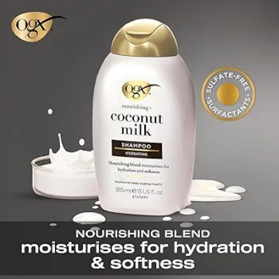Picture of International Greece Product OGX, Shampoo, Nourishing+ Coconut Milk, New Gentle and PH Balanced Formula Used For Men/Womem-385ml