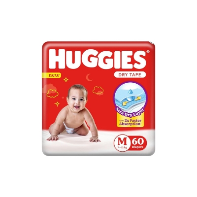 Picture of Huggies Dry Tape Size- M (6-11KG) 60 pcs