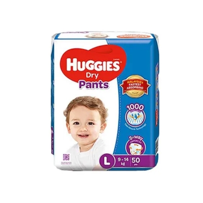 Picture of Huggies Dry Pants L (9-14KG) 50pc's