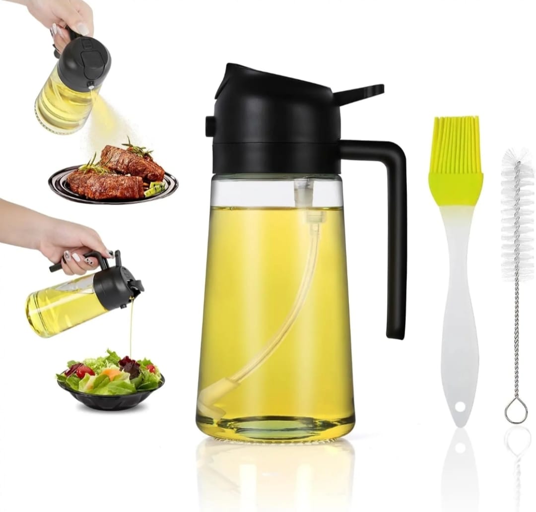 Picture of 2In1 Oil Sprayer Glass Bottle Anti-leakage Olive Oil Storage Sprayer Camping BBQ Cooking Oil Dispenser Jar Cruet Kitchen Supply