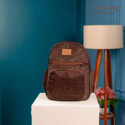 Picture of Coffee Corduroy Fabric Core Color Aboni Backpack Picture of Coffee Corduroy Fabric Core Color Aboni Backpack