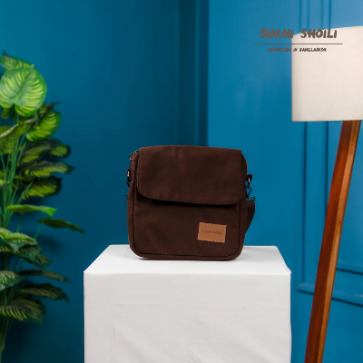 Picture of Coffee Velvety Leather Grid Cross Bag Picture of Coffee Velvety Leather Grid Cross Bag