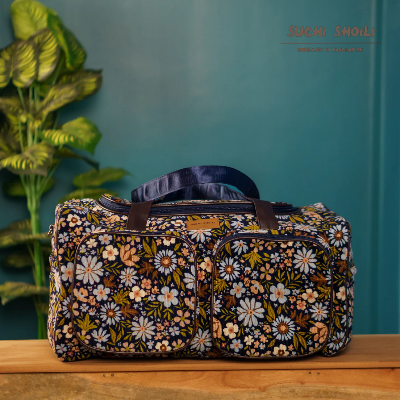 Picture of Dusky Bloom Corduroy Fabric Veronica Premium Travel Bag Picture of Dusky Bloom Corduroy Fabric Veronica Premium Travel Bag