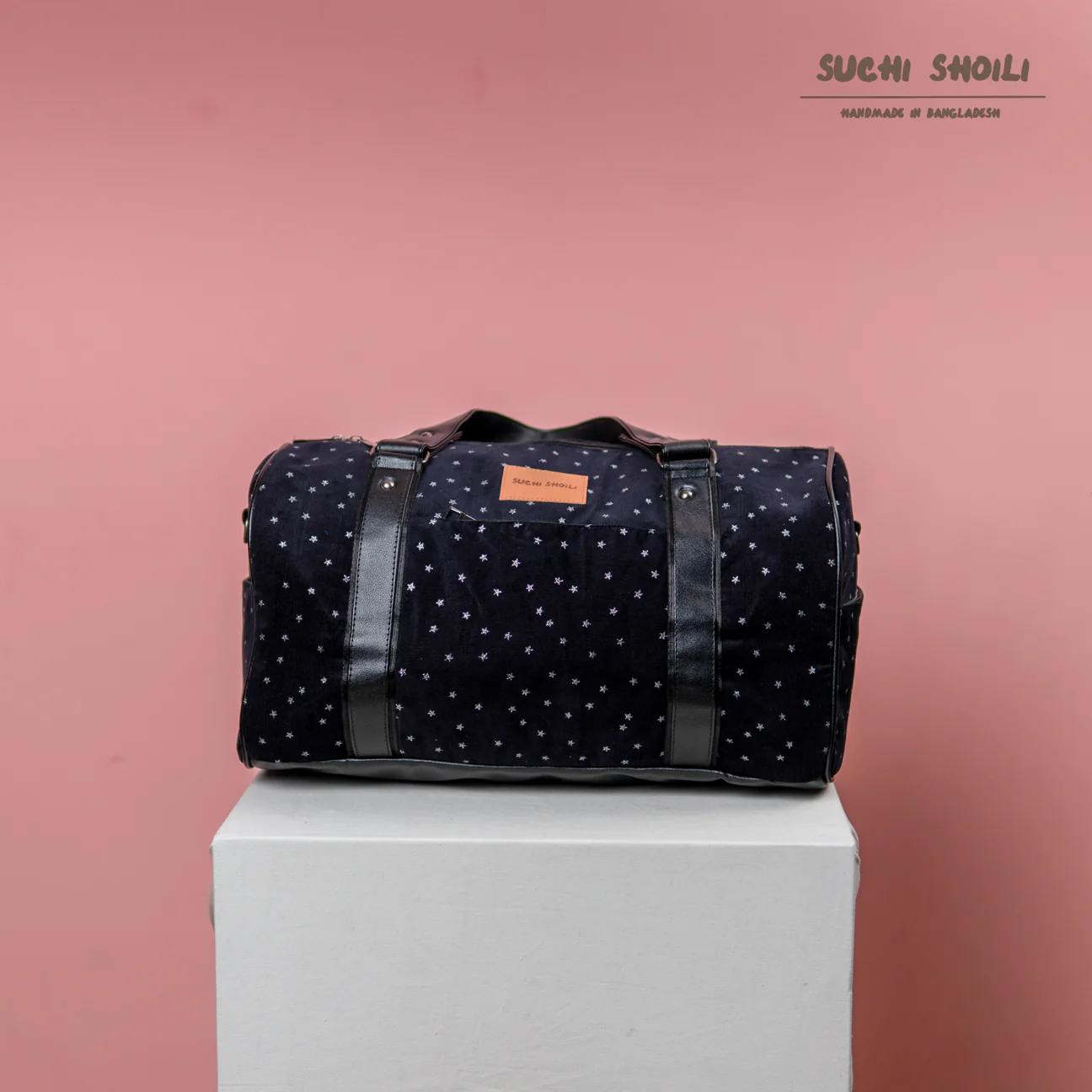 Picture of Star Whisper Corduroy Fabric Square Duffel Bag Picture of Star Whisper Corduroy Fabric Square Duffel Bag