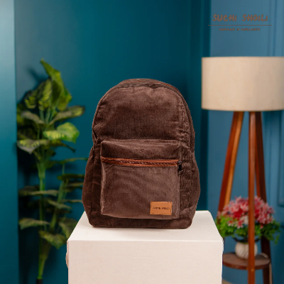 Picture of Coffee Corduroy Fabric Urbanmate Backpack Picture of Coffee Corduroy Fabric Urbanmate Backpack