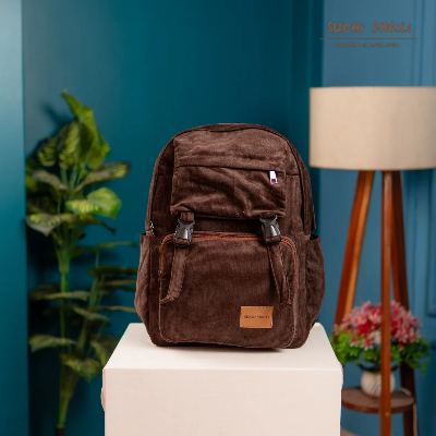 Picture of Coffee Corduroy Fabric Metro Backpack Picture of Coffee Corduroy Fabric Metro Backpack