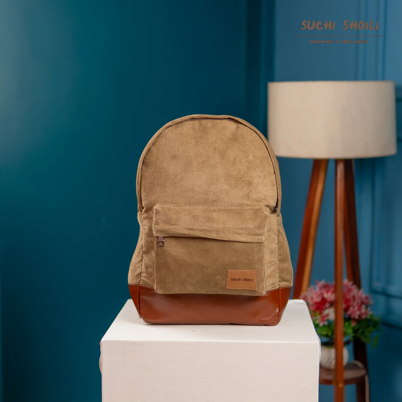 Picture of Ash Send Corduroy Fabric Core Color Backpack Picture of Ash Send Corduroy Fabric Core Color Backpack