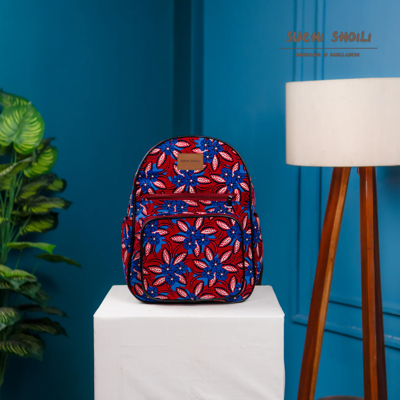 Picture of Garden Flower Corduroy Fabric Aboni Backpack Picture of Garden Flower Corduroy Fabric Aboni Backpack