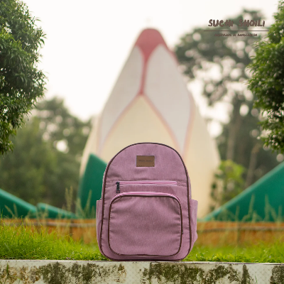 Picture of Pink Ash Corduroy Fabric Core Color Aboni Backpack Picture of Pink Ash Corduroy Fabric Core Color Aboni Backpack
