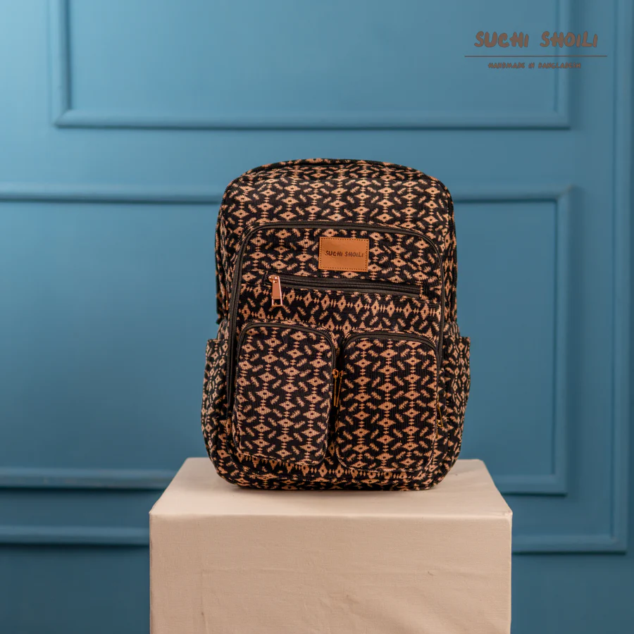 Picture of Tribal Weave Corduroy Fabric Nandita Backpack Picture of Tribal Weave Corduroy Fabric Nandita Backpack