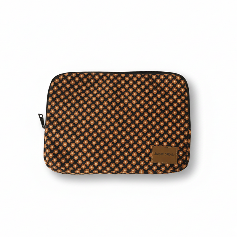 Picture of Vintage Flower  Corduroy Fabric Laptop Sleeve Picture of Vintage Flower  Corduroy Fabric Laptop Sleeve