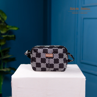 Picture of Check Board Rupa Double Chamber Crossbody Bag Picture of Check Board Rupa Double Chamber Crossbody Bag