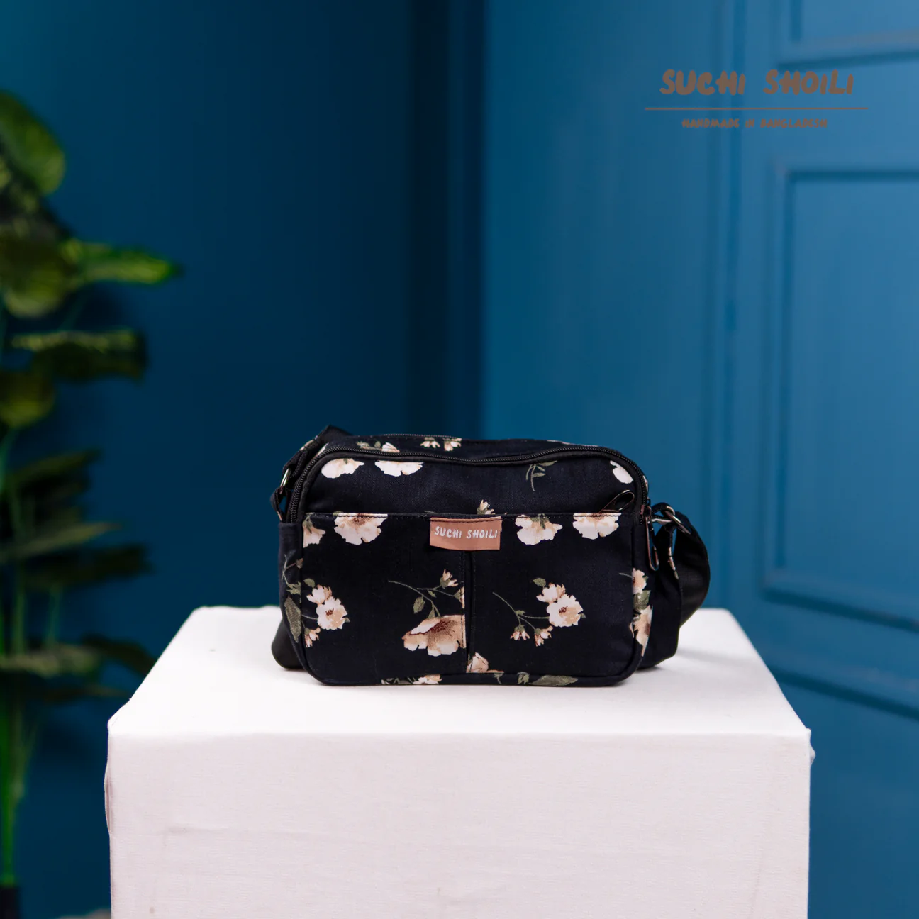 Picture of Mini Floral Blush  Rupa Double Chamber Crossbody Bag Picture of Mini Floral Blush  Rupa Double Chamber Crossbody Bag