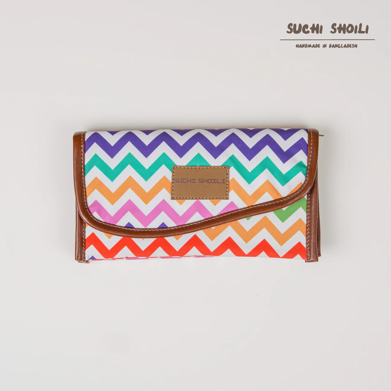 Picture of Rainbow Nokshi Triple Chamber Money Purse Picture of Rainbow Nokshi Triple Chamber Money Purse