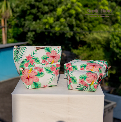 Picture of Summer Hibiscus Makeup Combo Pouch Picture of Summer Hibiscus Makeup Combo Pouch