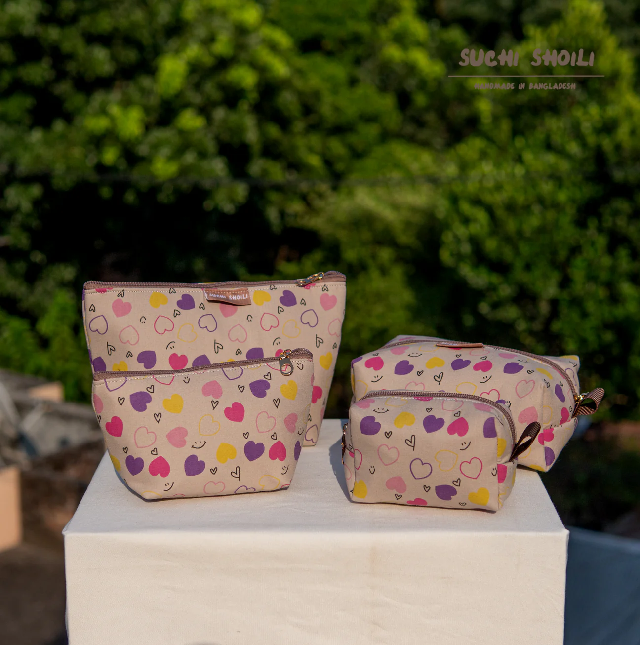 Picture of Rainbow Hearts Makeup Combo Pouch Picture of Rainbow Hearts Makeup Combo Pouch
