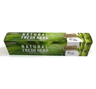 Picture of International Korean Product LG BAMBOO SALT NATURAL FRESH HERB TOOTHPASTE 160 gm