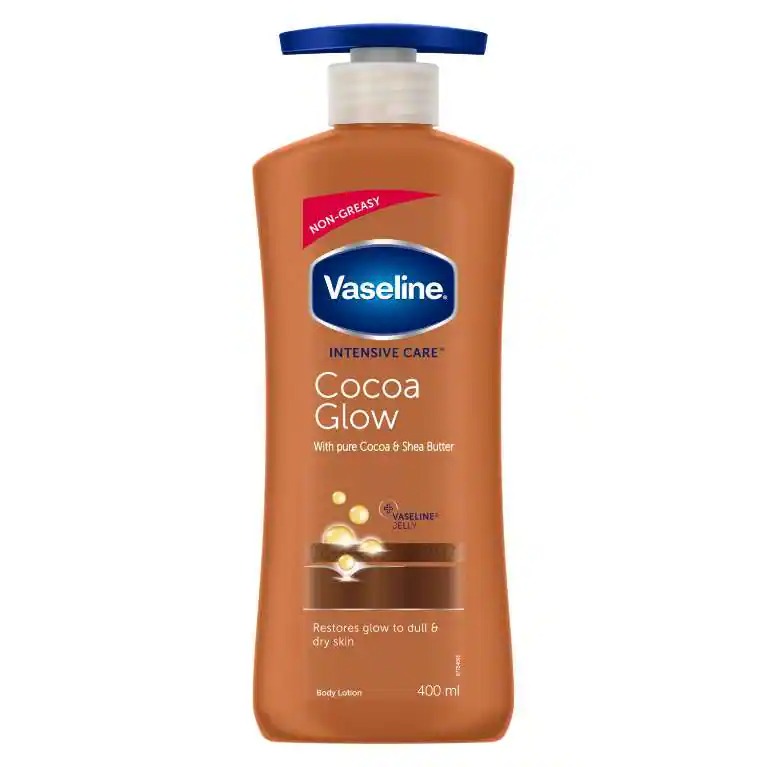 Picture of International India Product Skin care Vaselin Intensive Care Cocoa glow body lotion used for male/female - 400 ml
