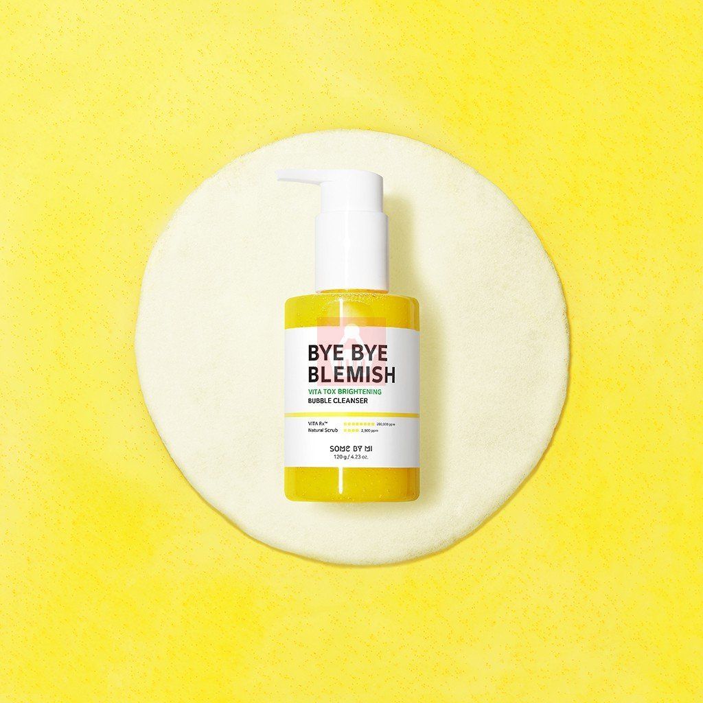 Picture of International Korean Product Skin care SOMe BY MI Bye Bye Blemish vita tox Brightening Bubble Cleanser used for male/female - 120 gm