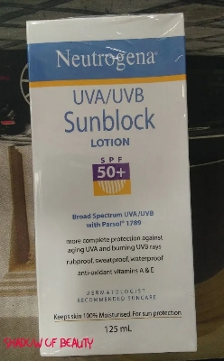Picture of International USA Product  Neutrogena UVA/UVB SPF 50 + Sunblock Lotion-125 ml