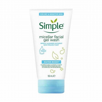 Picture of International UK product Simple micellar facial gel wash used for male/ female - 150 ml e