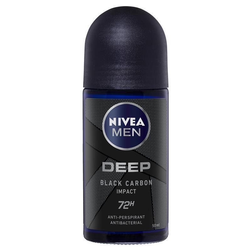 Picture of International Germany product Deodorant Roll on NIVEA MEN Deep Black Carbon Impact used for male - 50 ml
