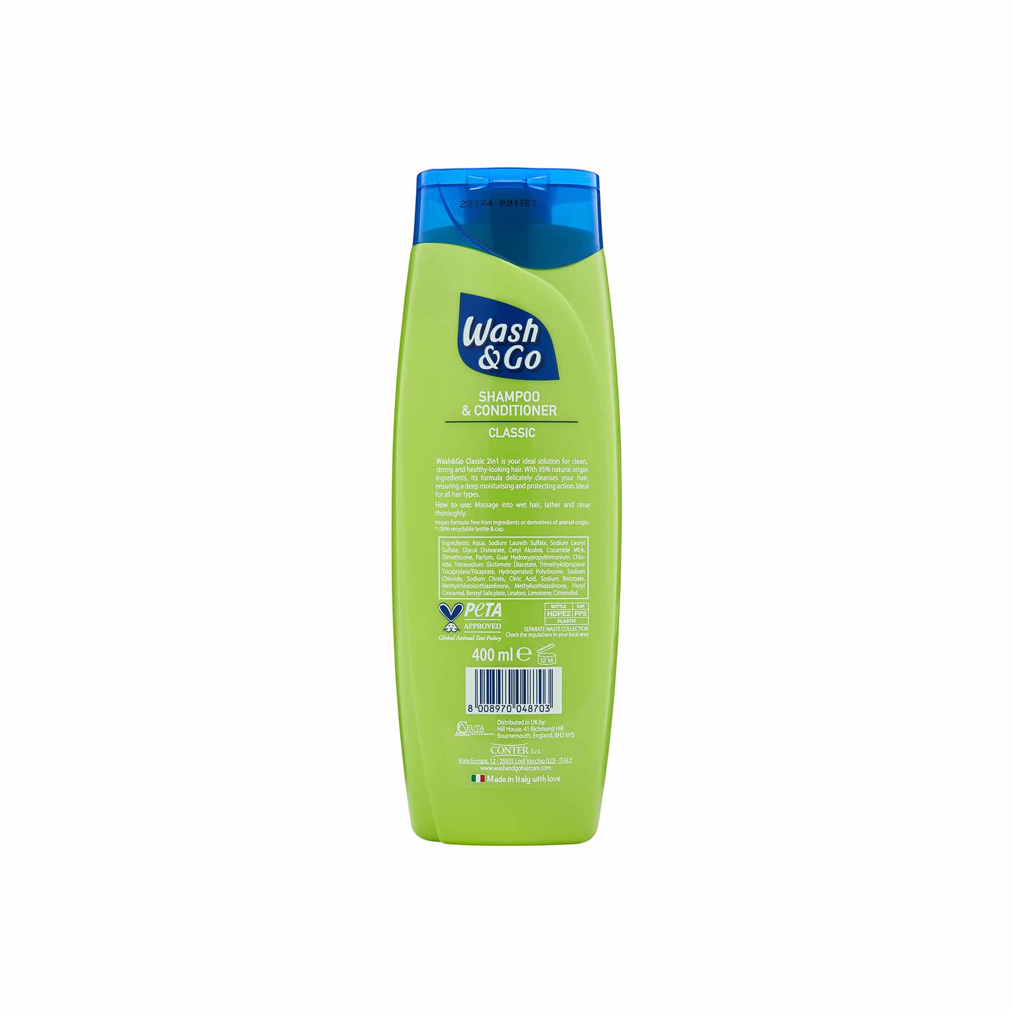 Picture of International Italy Product Wash & Go 2 in 1 Classic Shampoo and Conditioner