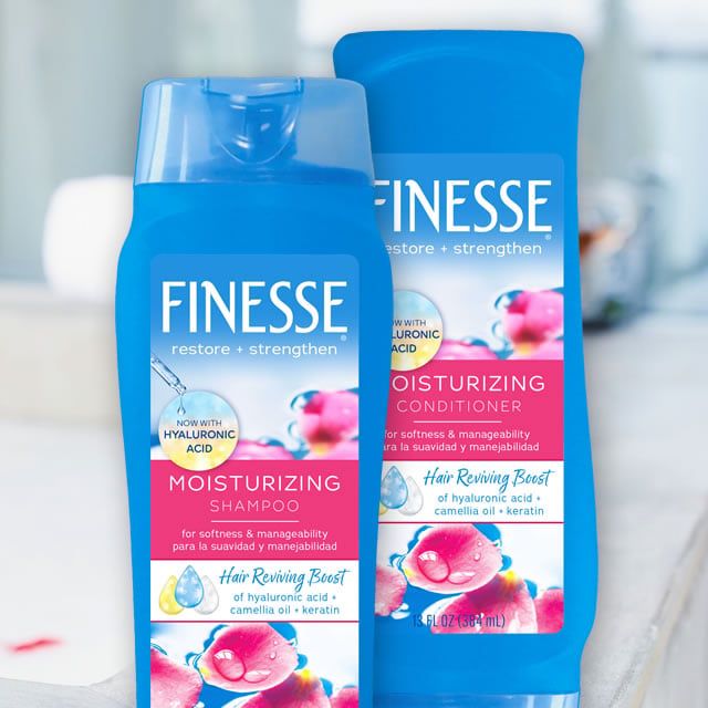 Picture of International Canada ProductFINESSE Restore + Strengthen Moisturizing 2in1 Shampoo+Conditioner With Hyaluronic Acid 384ml