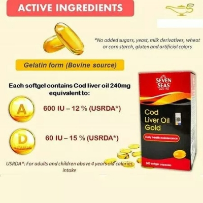 Picture of SEVEN SEAS COD Liver Oil Gold, 100 Capsules