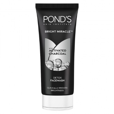 Picture of PONDS BRIGHT MIRACLE FACE WASH | WITH ACTIVATED CHARCOAL  DETOX FACE WASH 100gm