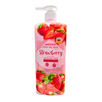 Picture of International Malisiya product Body wash Watsons STRAWBERRY Shower gel used for male/ female - 1000 ml