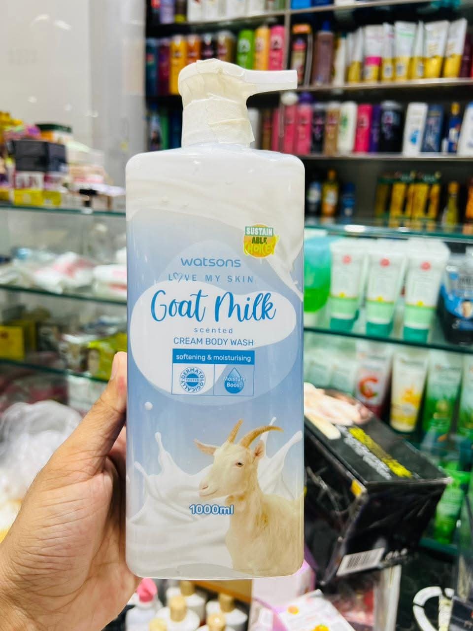 Picture of Watsons Goat Milk Scented Cream Body Wash 1000ml